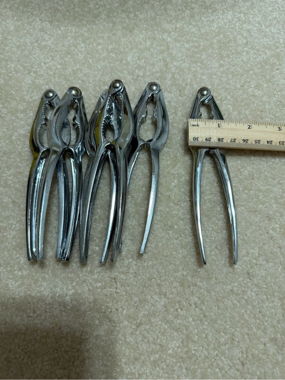 Set of 6 Metal Seafood Crab Crackers